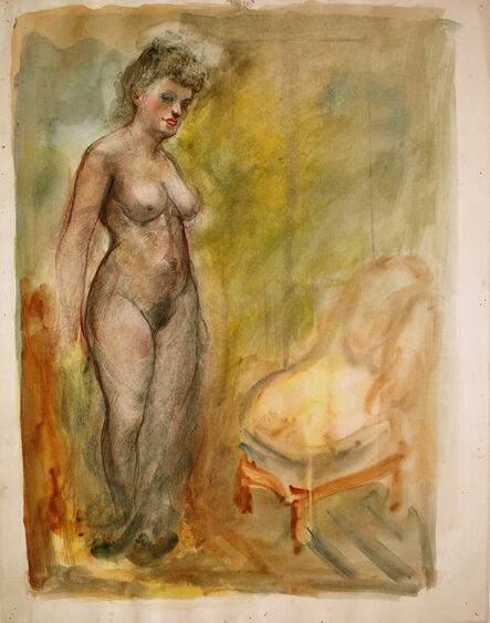 George Grosz, ‘Nackte im Boudoir (Nude in the Boudoir)’, 1942