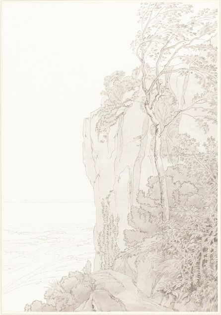 John White Abbott, ‘Sheer Cliffs above a Coastal Road’, 1810