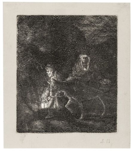 Rembrandt van Rijn, ‘The Flight into Egypt: a Night Piece’, 1651