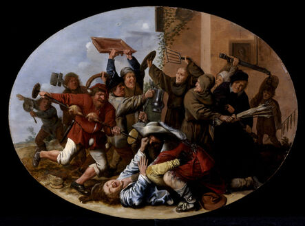 Jan Miense Molenaer, ‘Battle Between Carnival and Lent’, ca. 1633-1634