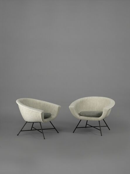 Geneviève Dangles and Christian Defrance, ‘Pair of armchairs 58 - Corbeille’, 1958