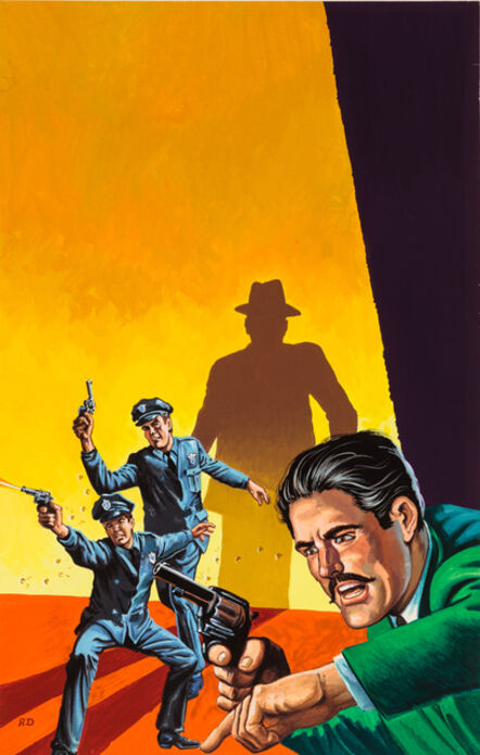 ‘Untitled (Cops and man with green suit shoot shadow figure)’, c. 1960-75