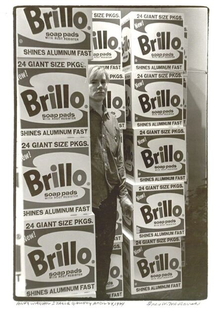 Fred W. McDarrah, ‘Andy Warhol with Brillo Boxes, Stable Gallery’, April 21-1964