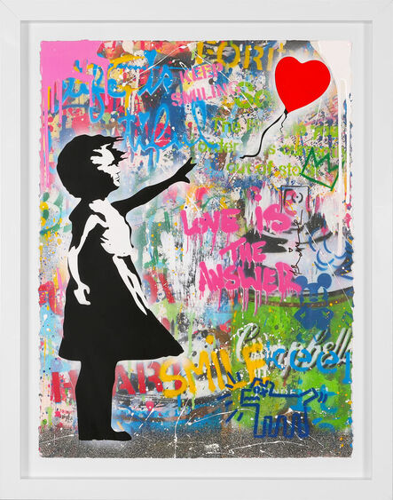 Mr. Brainwash, ‘'Love is the Answer' Balloon Girl, Unique Painting’, 2022