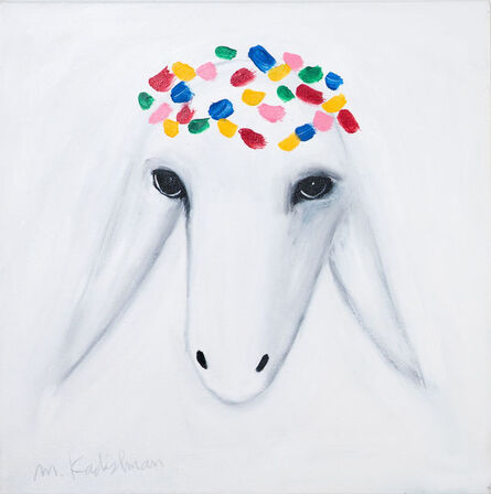 Menashe Kadishman, ‘Sheep head, White’, 2010