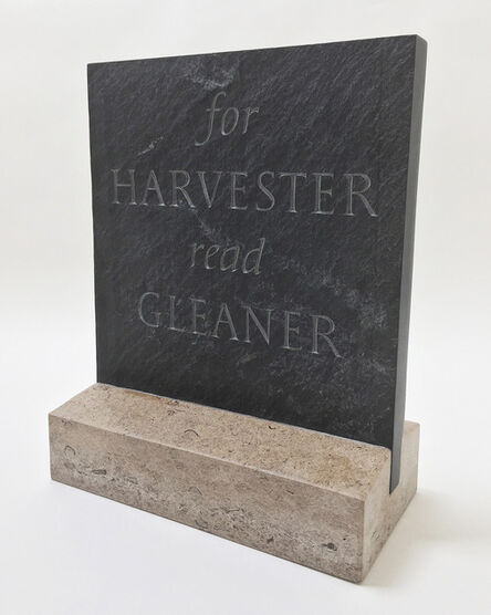 Ian Hamilton Finlay, ‘Harvester/Gleaner’, 2000