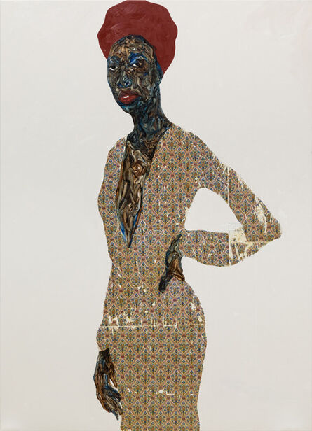 Amoako Boafo, ‘Brick Red’, 2020
