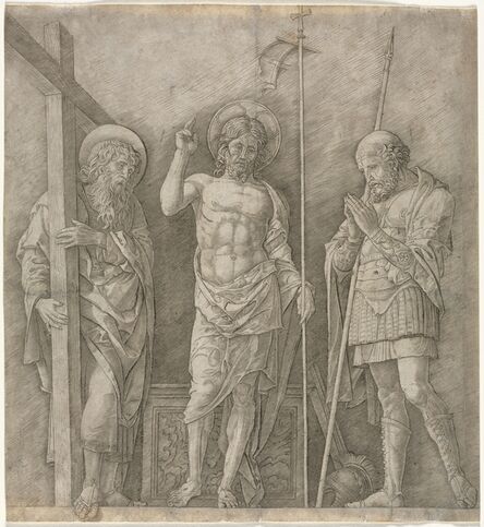 Andrea Mantegna, ‘The Risen Christ between St Andrew and Longinus’, early 1470s