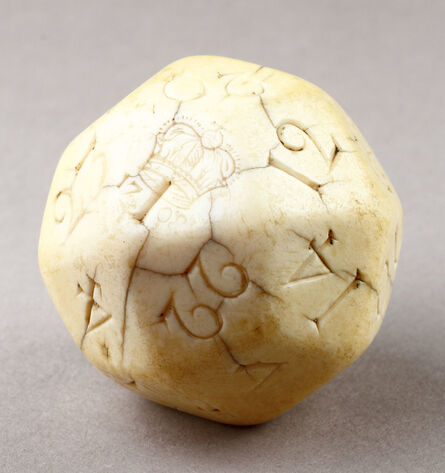 European Works of Art, ‘A Rare English Queen Anne Carved Ivory Teetotum Gambling Lottery Ball’, 1708