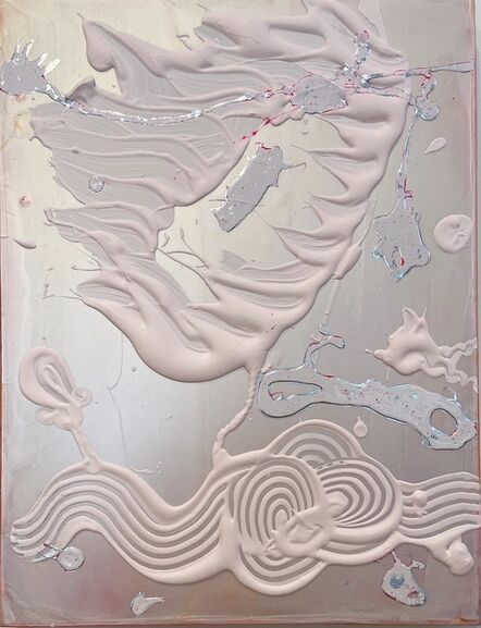 Catherine Howe, ‘Opal Painting (Pink/White/Silver)’, 2021