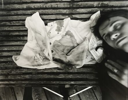 Sally Mann, ‘Self Portrait with Emmett's Hospital Pillowcase’, 1987