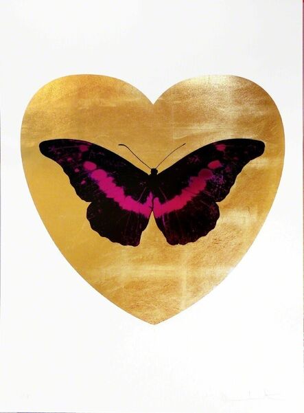 Damien Hirst, ‘I Love You (gold leaf, black, fuchsia)’, 2015