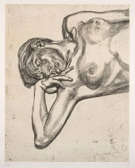 Lucian Freud, ‘Head and shoulders of a girl’, 1990