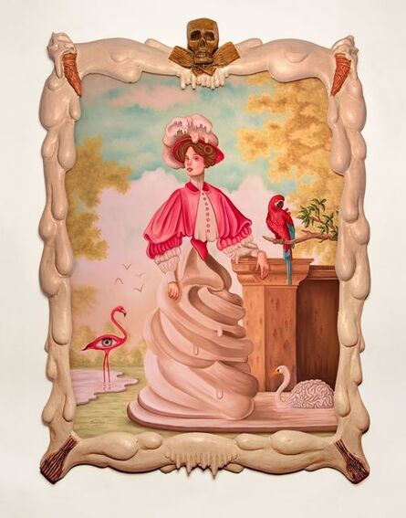 Rafael Silveira, ‘Lady in a Garden with Exotic Birds’, 2020