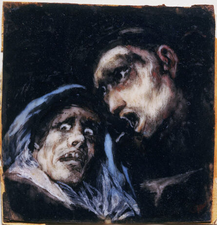 Francisco de Goya, ‘Monk Talking to an Old Woman’, 1824-1825