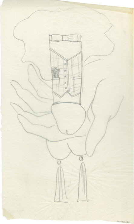 Andy Warhol, ‘n.t. (Dick Dressed in a Vest)’, ca. 1956