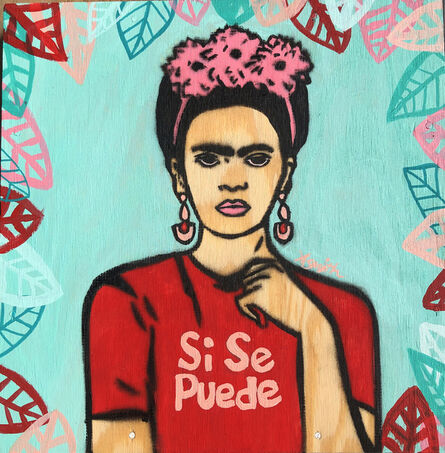 Amy Smith, ‘Frida (Teal) - Female POP Art (Red + Teal + Black + Pink)’, 2021