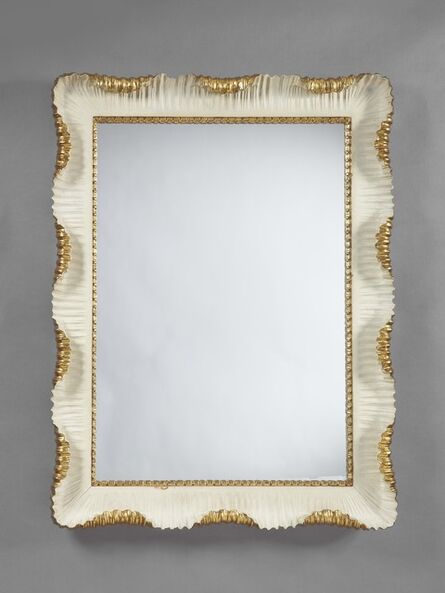 Osvaldo Borsani, ‘A Carved Stone-White Painted & Gilded Mirror’, ca. 1940