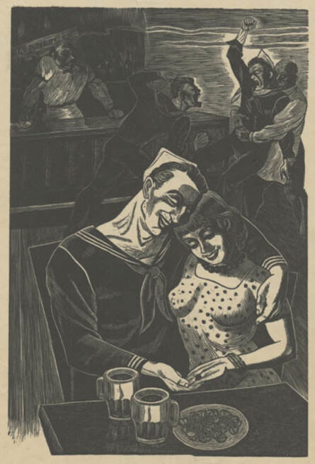 Bernard Brussel-Smith, ‘The Bar or Bar Flies or Sailors in Café’, 1941