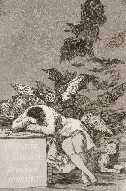 Francisco de Goya, ‘The Sleep of Reason Produces Monsters, No. 43 from Los Caprichos (The Caprices)’, 1796-1798