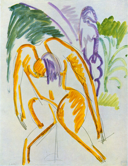 Ernst Ludwig Kirchner, ‘Zwei Akte (Fehmarn) (Two Nudes (Fehmarn))’, 1913