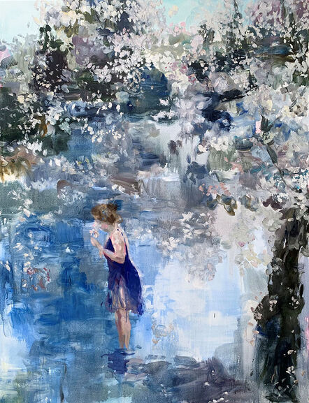 Darlene Cole, ‘Reverie (Woman In Chiffon Under The Cherry Blossoms)’, 2022
