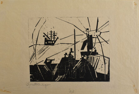 Lyonel Feininger, ‘On the Quay | Am Quai’, 1918