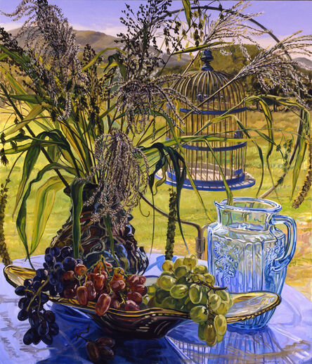 Janet Fish, ‘Grasses and Blue Bird Cage ’, 2005