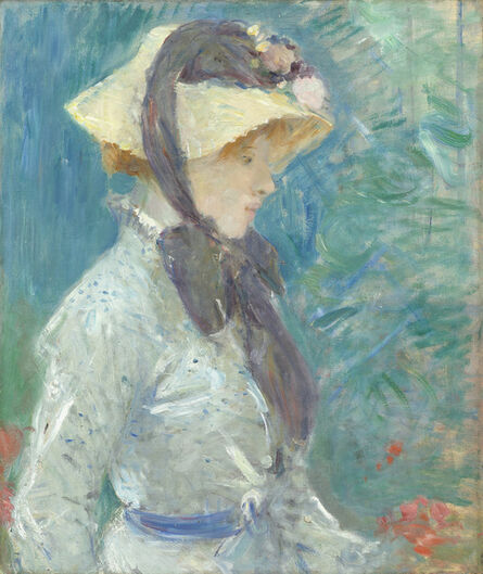 Berthe Morisot, ‘Young Woman with a Straw Hat’, 1884