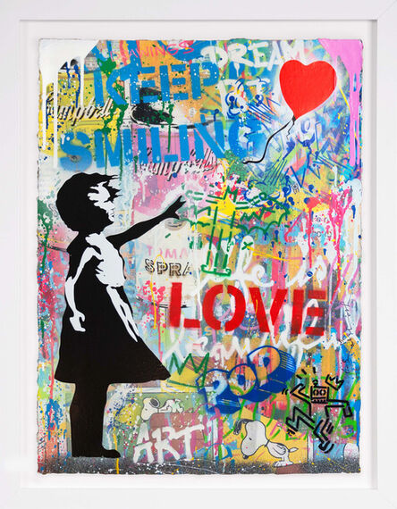 Mr. Brainwash, ‘'Balloon Girl with Snoopy', Unique Painting’, 2022