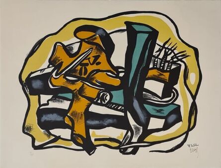 Fernand Léger, ‘Composition on a yellow background ’, 1954