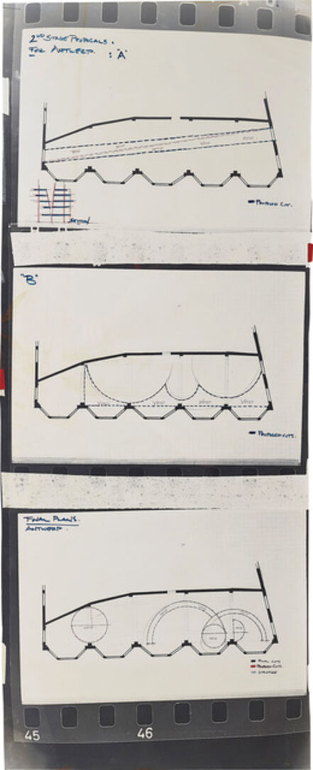 Gordon Matta-Clark, ‘2nd Stage Proposals for Antwerp (with Final Plans)’, 1977