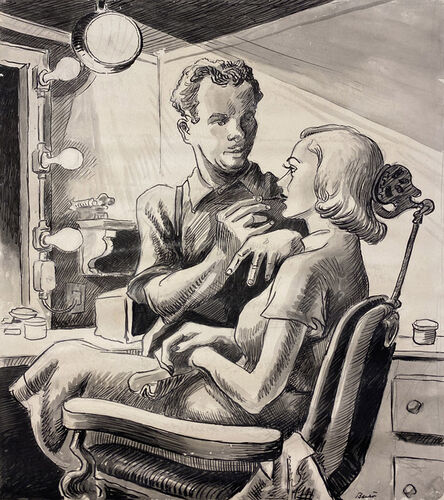 Thomas Hart Benton, ‘Makeup Artist’, ca. 1937