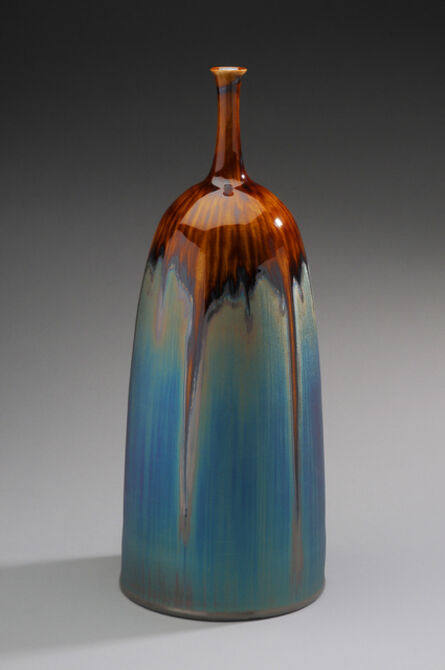 Hideaki Miyamura, ‘Vase, brown and blue hare's fur glaze’, 2019