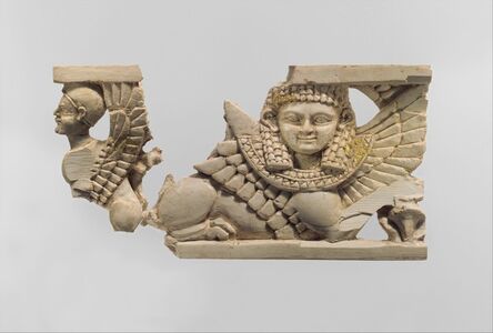 Unknown Assyrian, ‘Openwork furniture plaque with two sphinxes’, ca. 9th–8th century BC