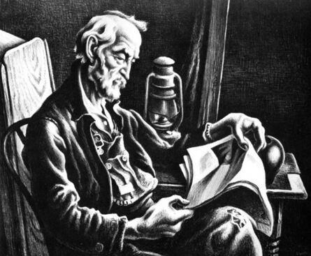 Thomas Hart Benton, ‘Old Man Reading’, 1941