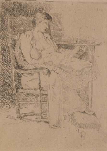 Julian Alden Weir, ‘MOTHER AND CHILD #2 (ZIMMERMAN 7)’, circa 1890