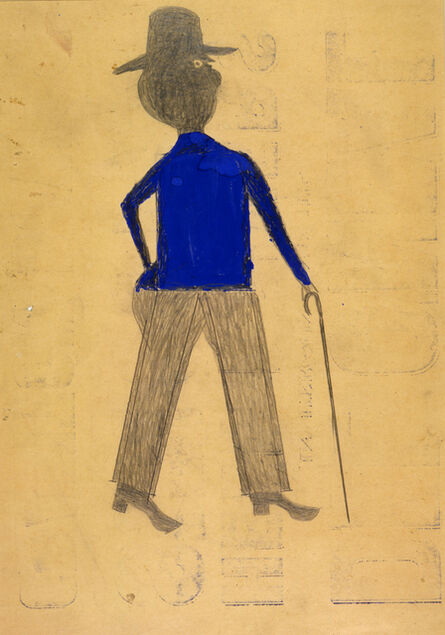 Bill Traylor, ‘Man in Blue Shirt’, ca. 1939