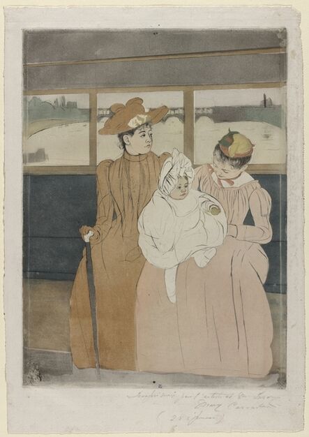 Mary Cassatt, ‘In the Omnibus’, 1890-1891
