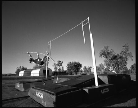 David Burnett, ‘A Woman Pole Vaulter Flies in Training’, ca. 2004