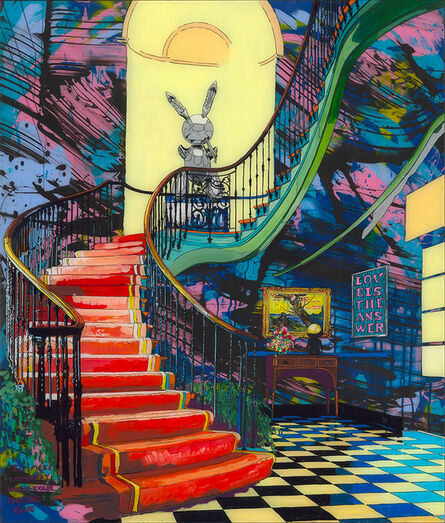 Norman O'Flynn, ‘Interior with Van Gogh and Koons’, 2020