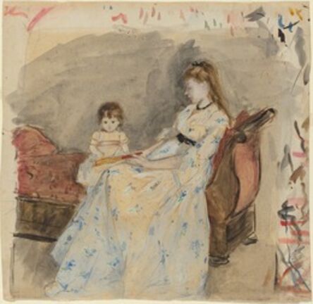 Berthe Morisot, ‘The Artist's Sister, Edma, with Her Daughter, Jeanne’, 1872