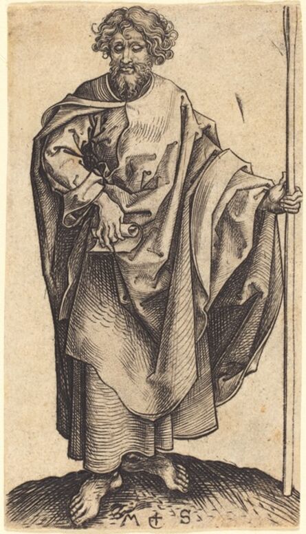 Martin Schongauer, ‘Saint Thomas’, ca. 1480