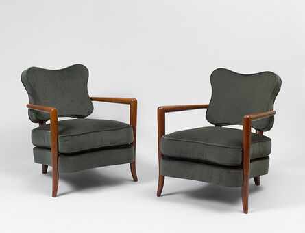 Jean Royère, ‘Pair of "trefle" armchairs’, ca. 1948