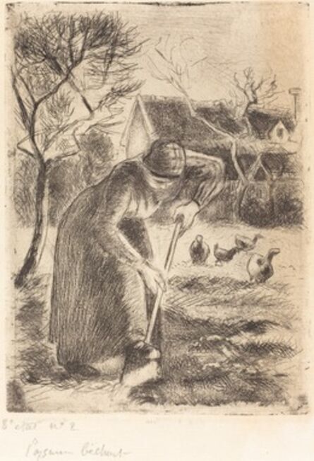 Camille Pissarro, ‘Paysanne bêchant (Peasant Laboring)’, 1890