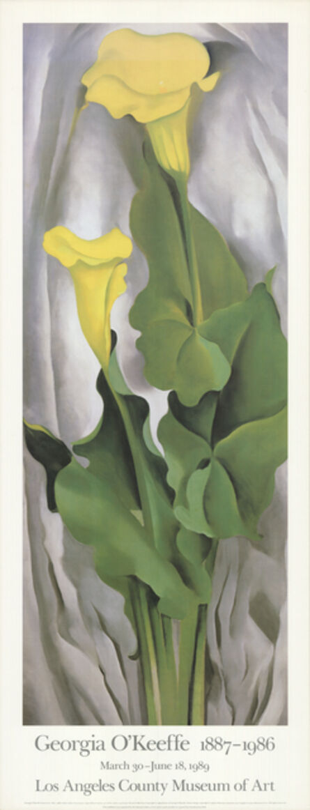Georgia O’Keeffe, ‘Yellow Calla- Green Leaves’, 1989