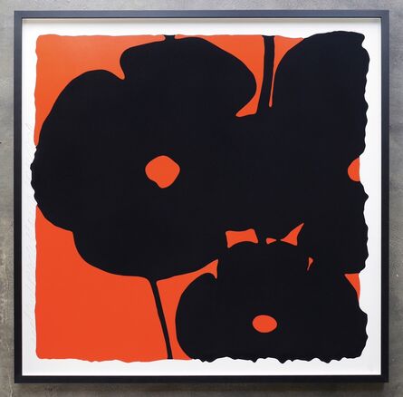 Donald Sultan, ‘Red and Black Poppies (FRAMED)’, 2015