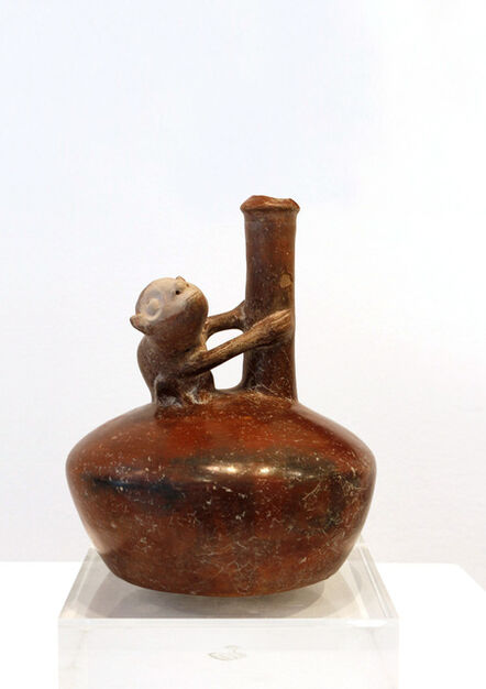 Unknown Pre-Columbian, ‘Vessel with monkey. La Tolita, Ecuador’, 500 BCE -500