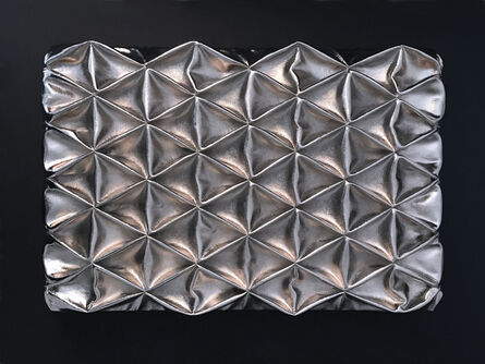 Hannah White, ‘Fluidity and Rigidity: Smocked Leather Diamond Metal Panel ’, 2018