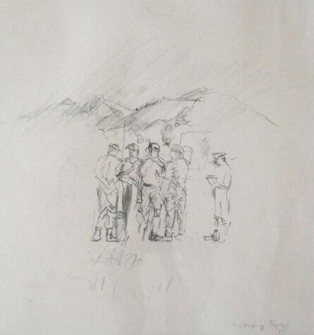 Anthony Eyton, ‘Army Group, Gorkhas’, 1989